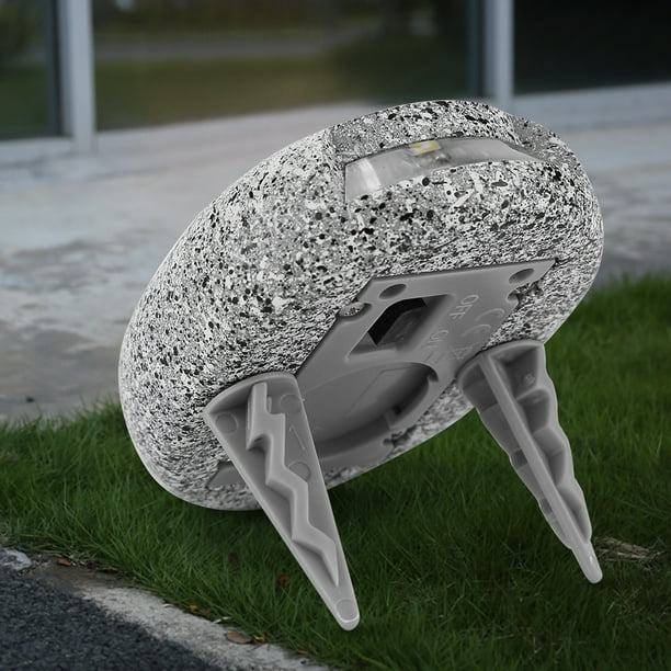 Solar LED Stenlampa för trädgård och stigar – Väderbeständig stigbelysning i naturstensdesign