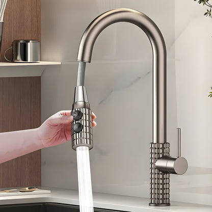 QuintaFlow - Hög båge metall kökskran