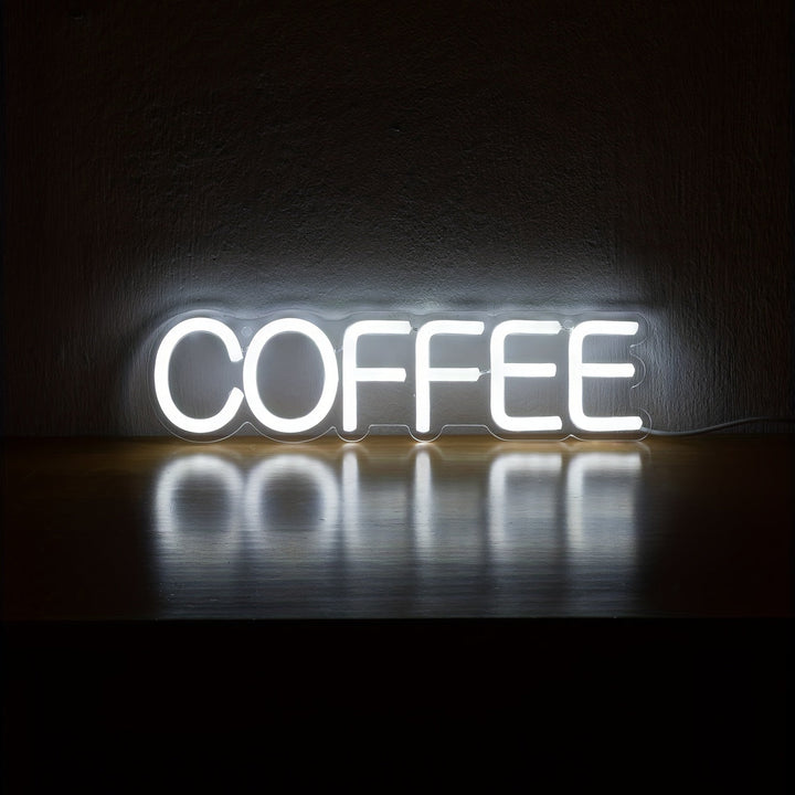 Stilfulla LED-neonskylten Kaffe