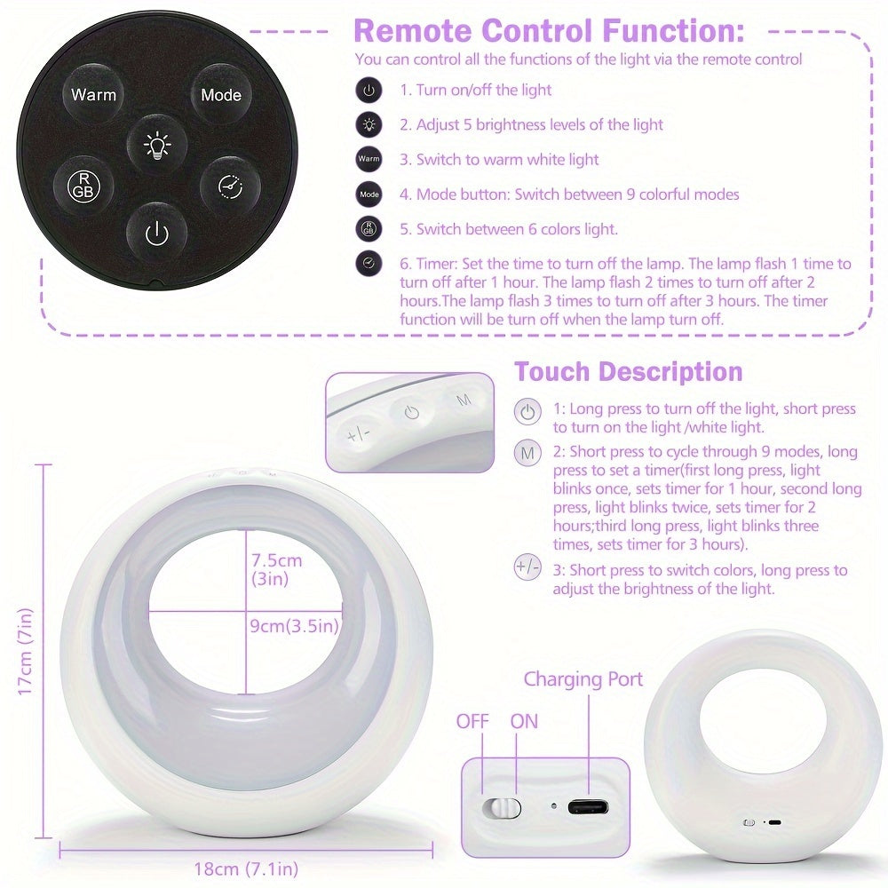 Färgglad Ring Lampa - Ge Liv och Atmosfär till Ditt Utrymme