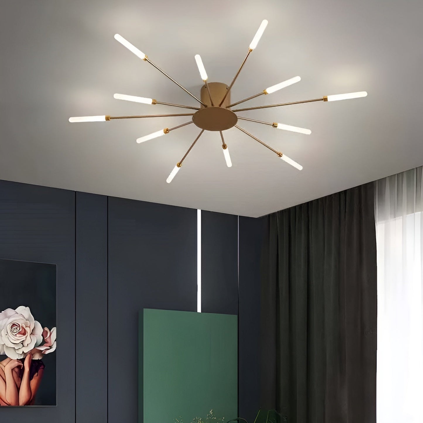 CelestialArc Light - Modern Fyrverkeri LED-Taklampa
