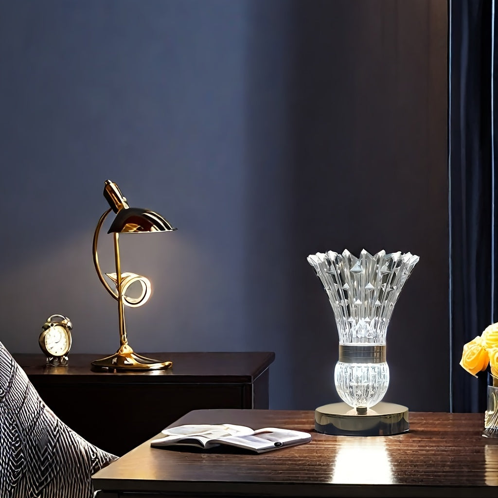 GlowSphere - Modern USB-uppladdningsbar touch-lampa med LED-stämningsbelysning och tre färgalternativ