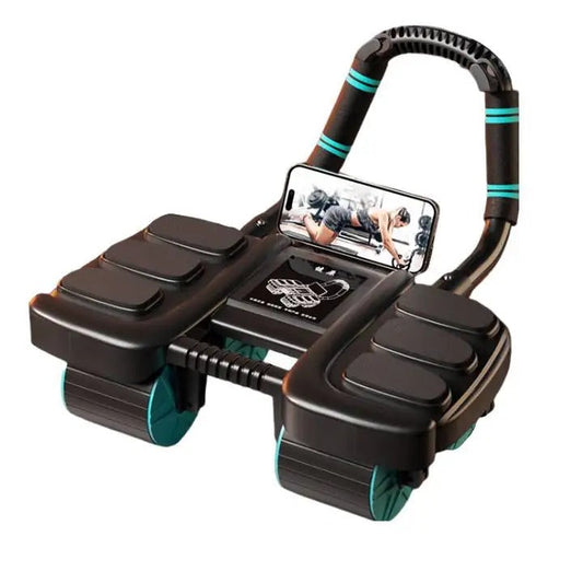 Abdominal Wheel Träningsredskap – Automatisk Återhopp Ab Roller med Armpuffar