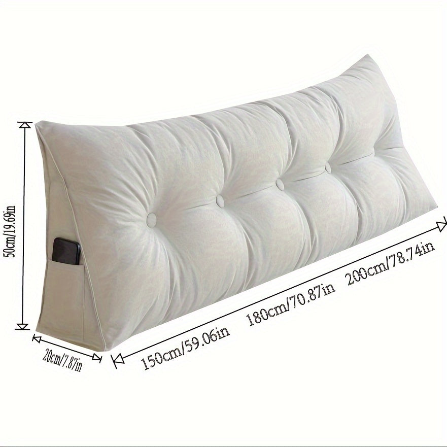 Ademend Linne Trekantig Vinkudde - Komfortabel Ryggkudde för Säng och Soffa