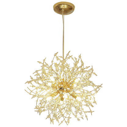 Luna Elegante LED Henglampor - Vit och Guld Metall för Vardagsrum och Matrum