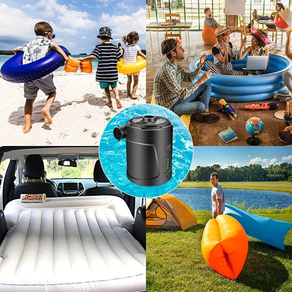 Carvallo Luftpumpe AirTrek Mini | USB-uppladdningsbar &amp; Trådlös | Kompakt &amp; Robust | För Luftmadrasser &amp; Utomhus