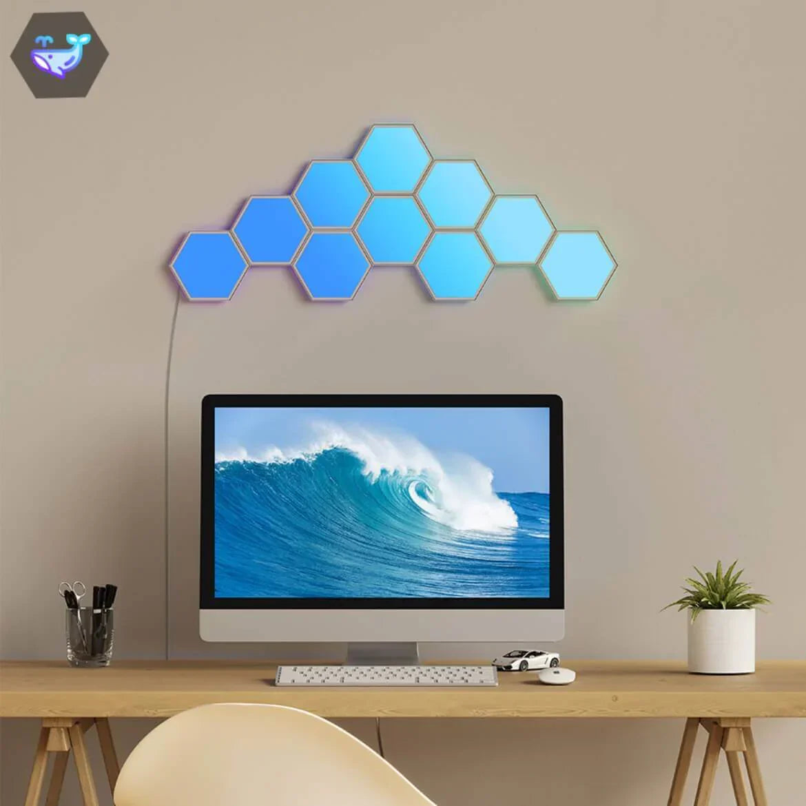 Lunexa Hexa | Moduler LED-väggpaneler med touch- och färgkontroll