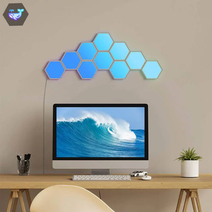 Lunexa Hexa | Moduler LED-väggpaneler med touch- och färgkontroll