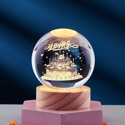 CrystalLight - 3D Kristall Nattlampa
