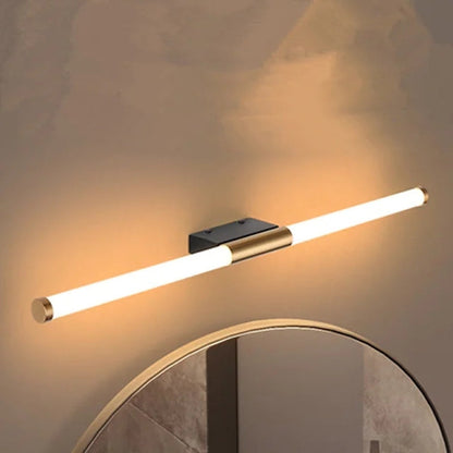 Leigh Enkel Modern Linjär LED Vägglampa Vit-Guld Sovrum Metall