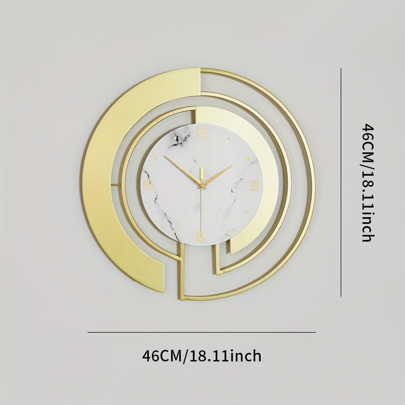 LuxuryTime - Modern Metallväggklocka, 18 tum