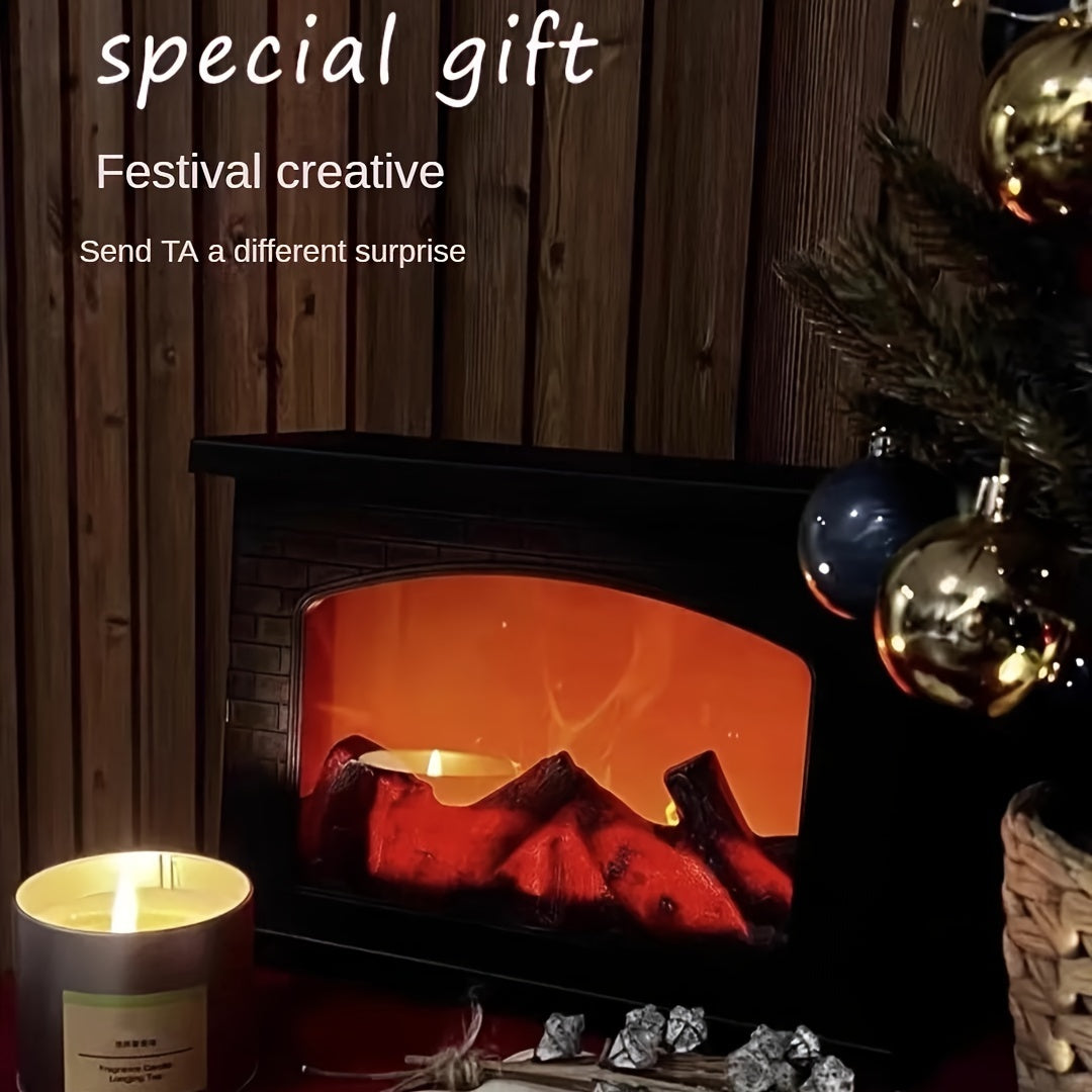 FlameGlow - Värmande Eld Simulering Kol Ljus Retro Dekoration för Inomhus och Utomhus