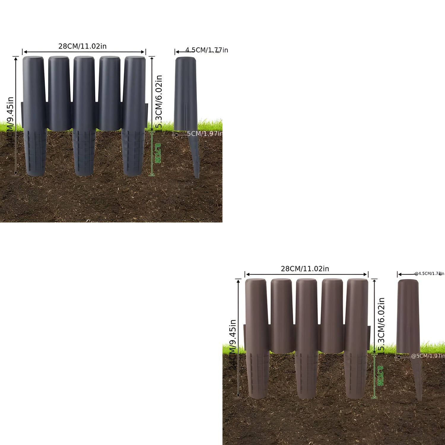 GardenEdge Pro - Dekorativ Gräskant Blomrabatt Trädgård