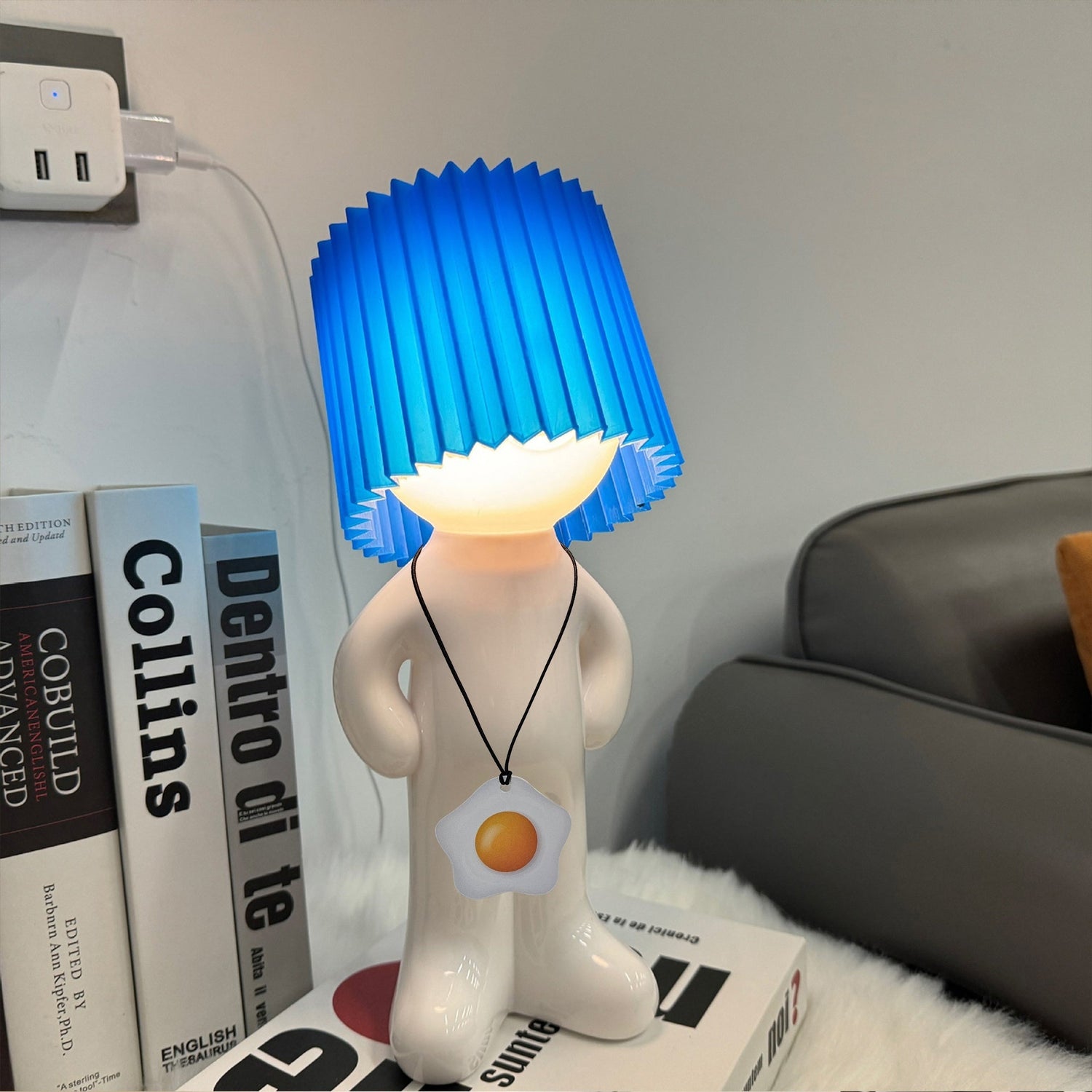 GlowCraft - Dimbar Akryl Bordslampa med LED-belysning och Tryckknappskontroll