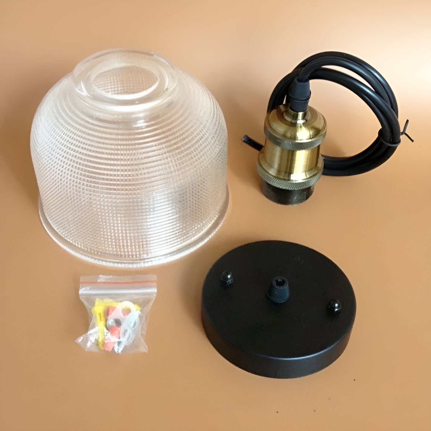 Retro pendel ljus av glas – Stilig hängande lampa för mysiga utrymmen