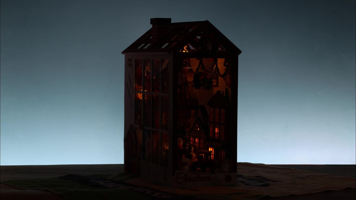 DIY Miniatyr Julhus – 3D Pussel Set för Jul och Festlig Dekoration