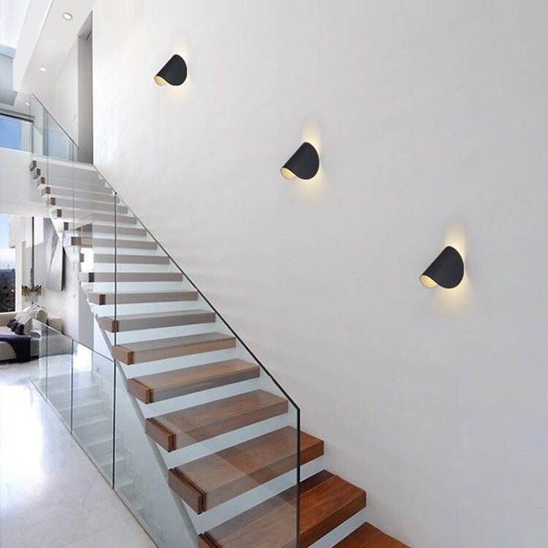 Eveline Modern Geometrisk LED Vägglampa - 4 Färger Inomhus/Ute Metall