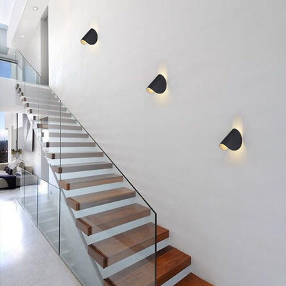 Eveline Modern Geometrisk LED Vägglampa - 4 Färger Inomhus/Ute Metall