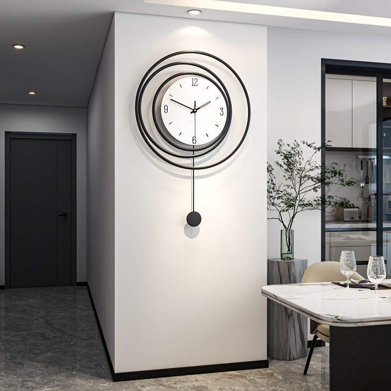 Modern Minimalistisk Metallväggklocka - 72 cm Hög och 45 cm Bred