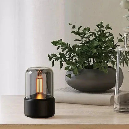 Luxora Retro Aromadiffusor med Nattljus - USB Eterisk Olja Luftfuktare för Hem och Kontor