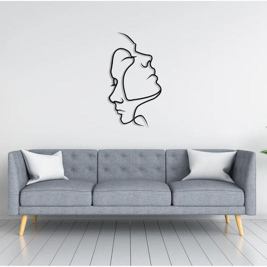 AbstractAffection Decor - Minimalistiskt par-huvudbild väggdekoration