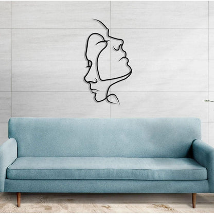 AbstractAffection Decor - Minimalistiskt par-huvudbild väggdekoration