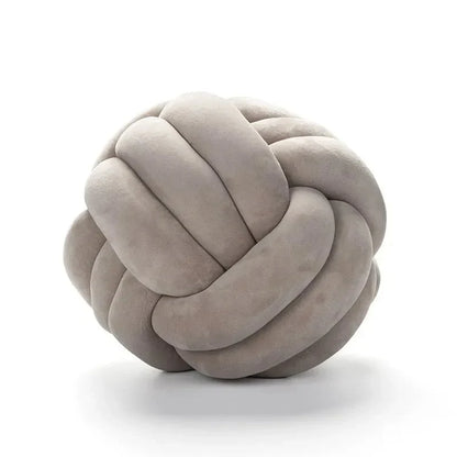 Dekorativ Knuten Suede Effekt Boll Mjuk Kudde Pillow
