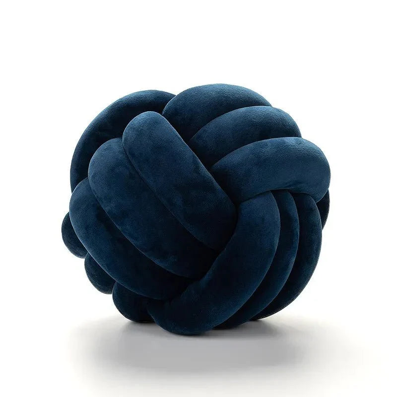 Dekorativ Knuten Suede Effekt Boll Mjuk Kudde Pillow