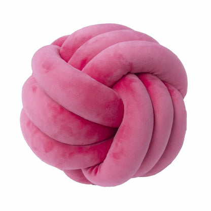 Dekorativ Knuten Suede Effekt Boll Mjuk Kudde Pillow