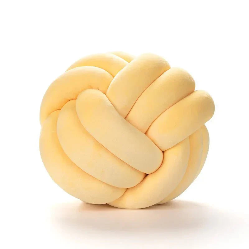 Dekorativ Knuten Suede Effekt Boll Mjuk Kudde Pillow