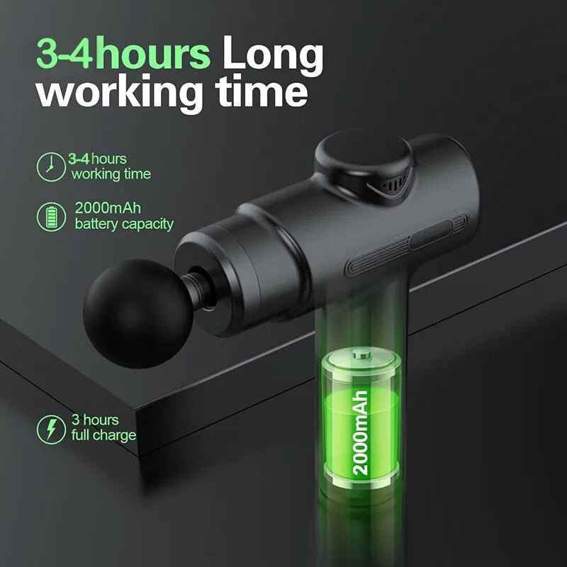 DeepFlex 8 – Elektrisk massagepistol med 8 munstycken för djupvävnadsmassage