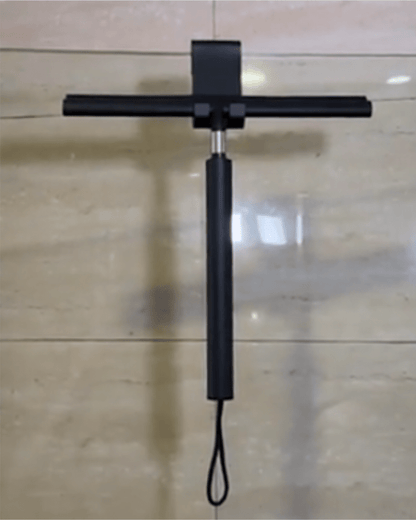 Deluxe Duschskrapa - Teleskopisk 2-i-1 Glas- och Golvrengörare med borrfri fäste