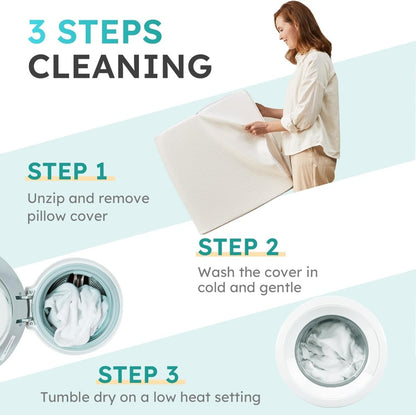 ELEVANA – Ergonomiskt kilkudde i minnesskum för bekväm stöd