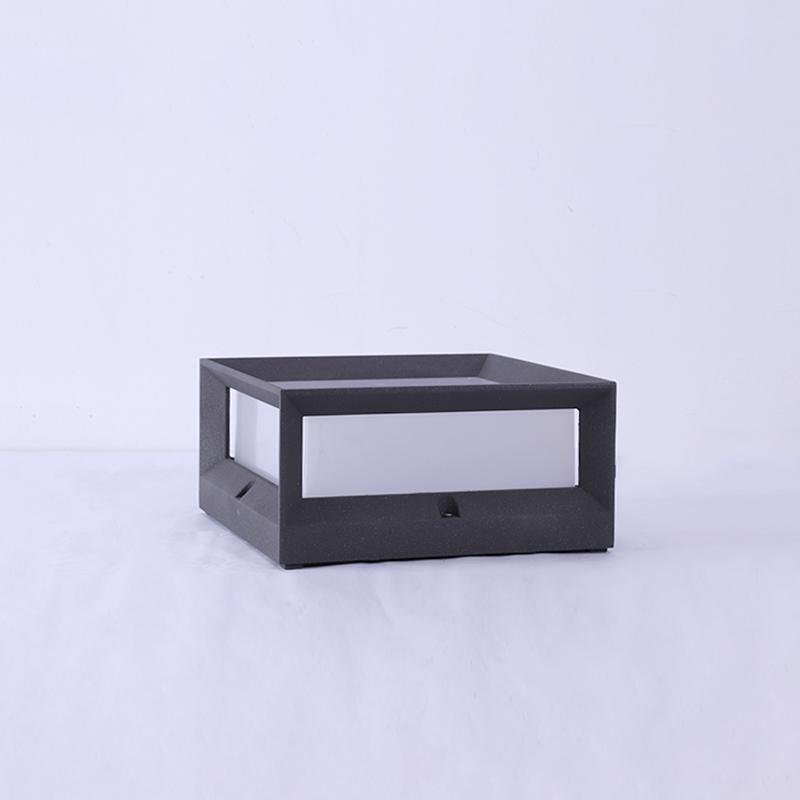 Trädgård Solar LED Postlampa Svart Aluminium
