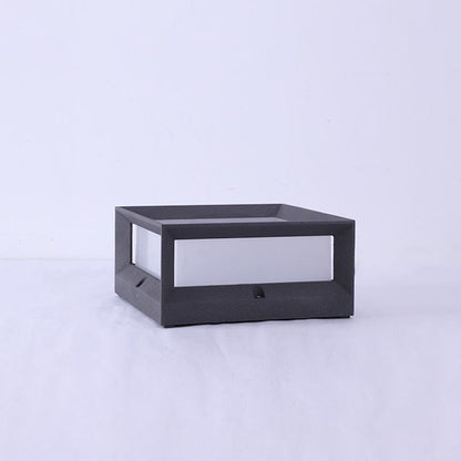 Trädgård Solar LED Postlampa Svart Aluminium