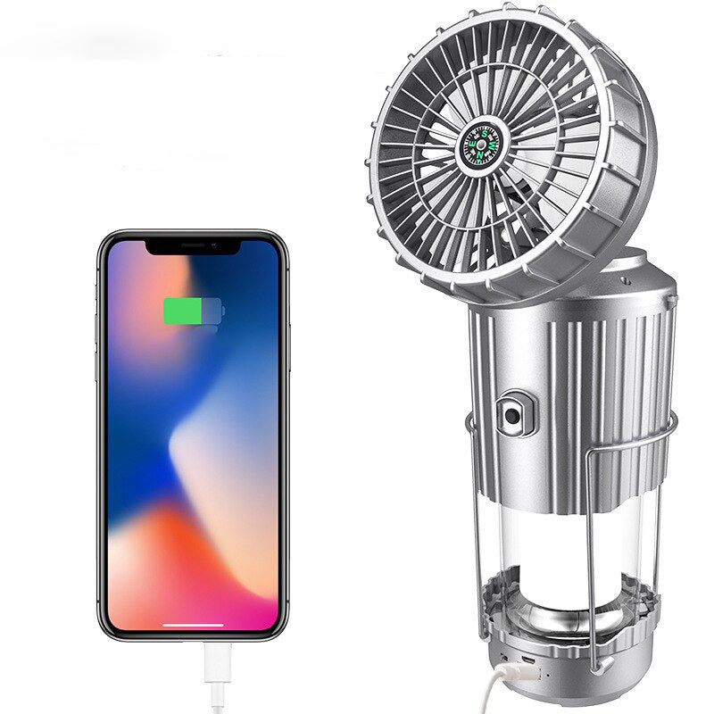 Carvallo - Multifunktionell LED-lampa med fläkt och laddare