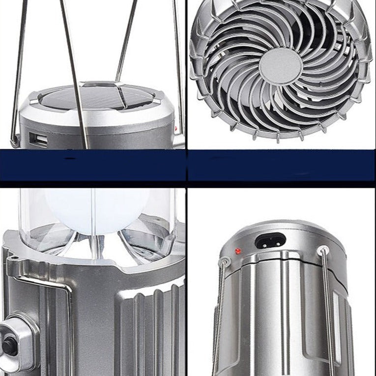 Carvallo - Multifunktionell LED-lampa med fläkt och laddare