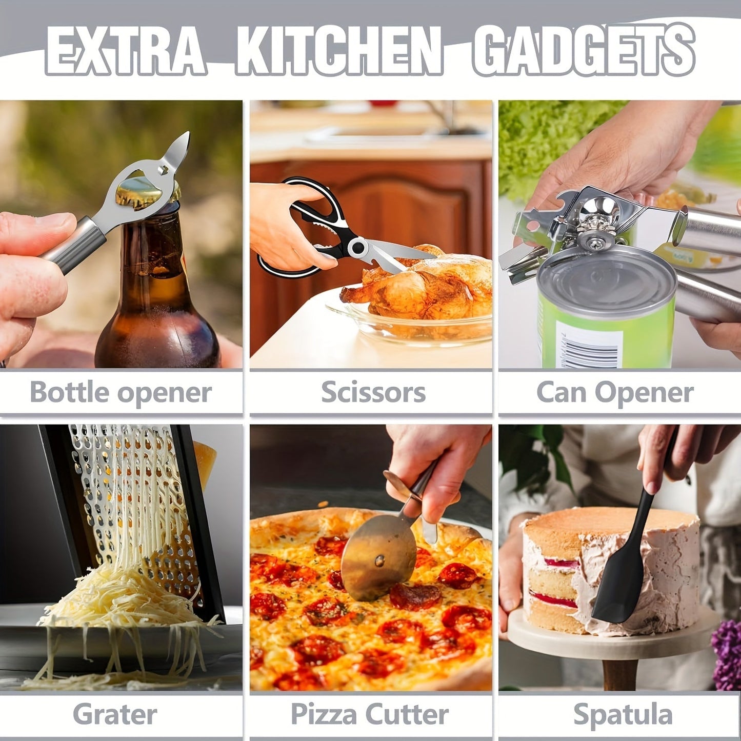 Siliconkökredskapset med trähandtag