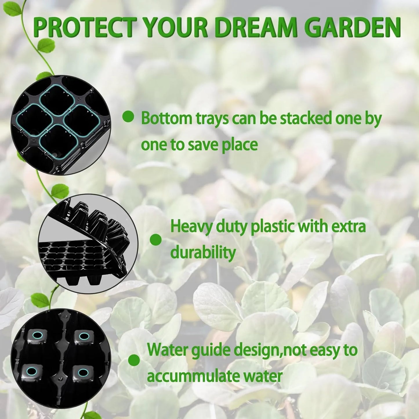 Rektangulär växtskål – såddskål för effektiv groning och tillväxt av plantor