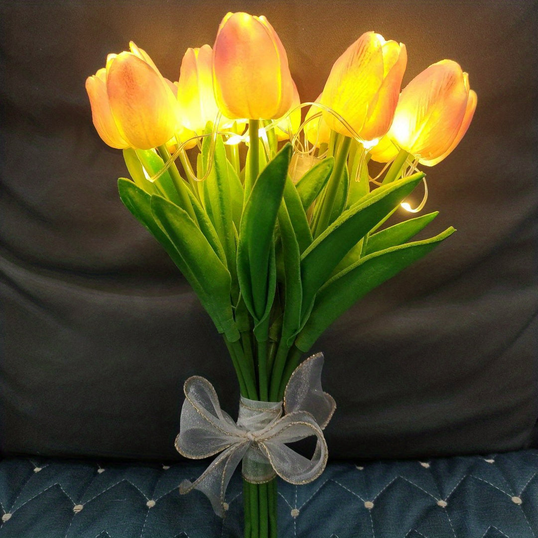 Tulp-Lampa - LED Bukett Nattlampan för Rumsdekoration