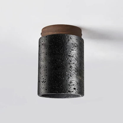 Diapole | Stilig Stenlampa med Trä för Elegant Belysning