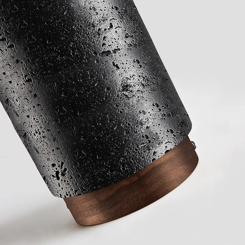 Diapole | Stilig Stenlampa med Trä för Elegant Belysning