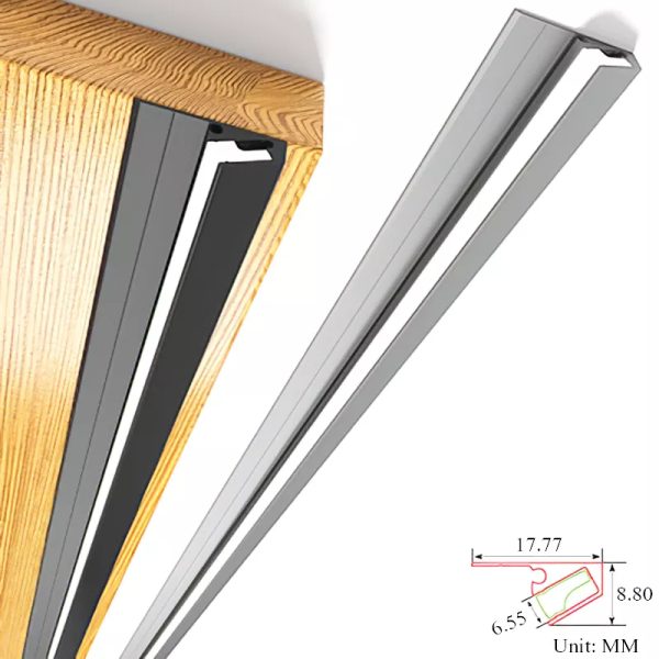 Luxora 45 Grad LED Under Cabinet Belysning Barer Osynliga Ultra Tunn Remmar