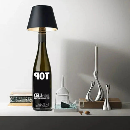 Laddningsbar vinflaska bordslampa