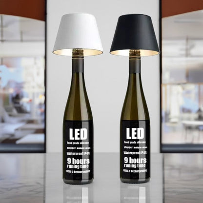 Laddningsbar vinflaska bordslampa