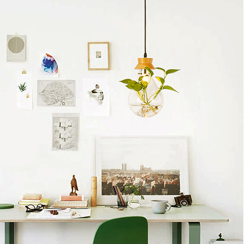 Carvallo - Stilren hängande lampa med väghållare för en naturlig känsla