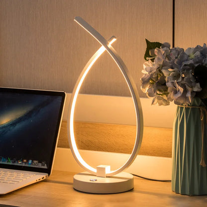 BrightRead - Dimbart LED Ljuslampa med Slankt Design för Sov- och Vardagsrum