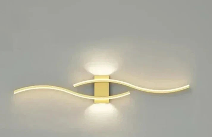 Carvallo Wave LED Vägglampa | Modern vågdesign | Energibesparande & Stilren | 60×15 cm | Varmt, bländfritt ljus