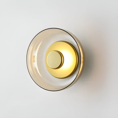 LED-vägglampa i glas – Nordisk design med varmt ljus | Idealisk för hall och vardagsrum