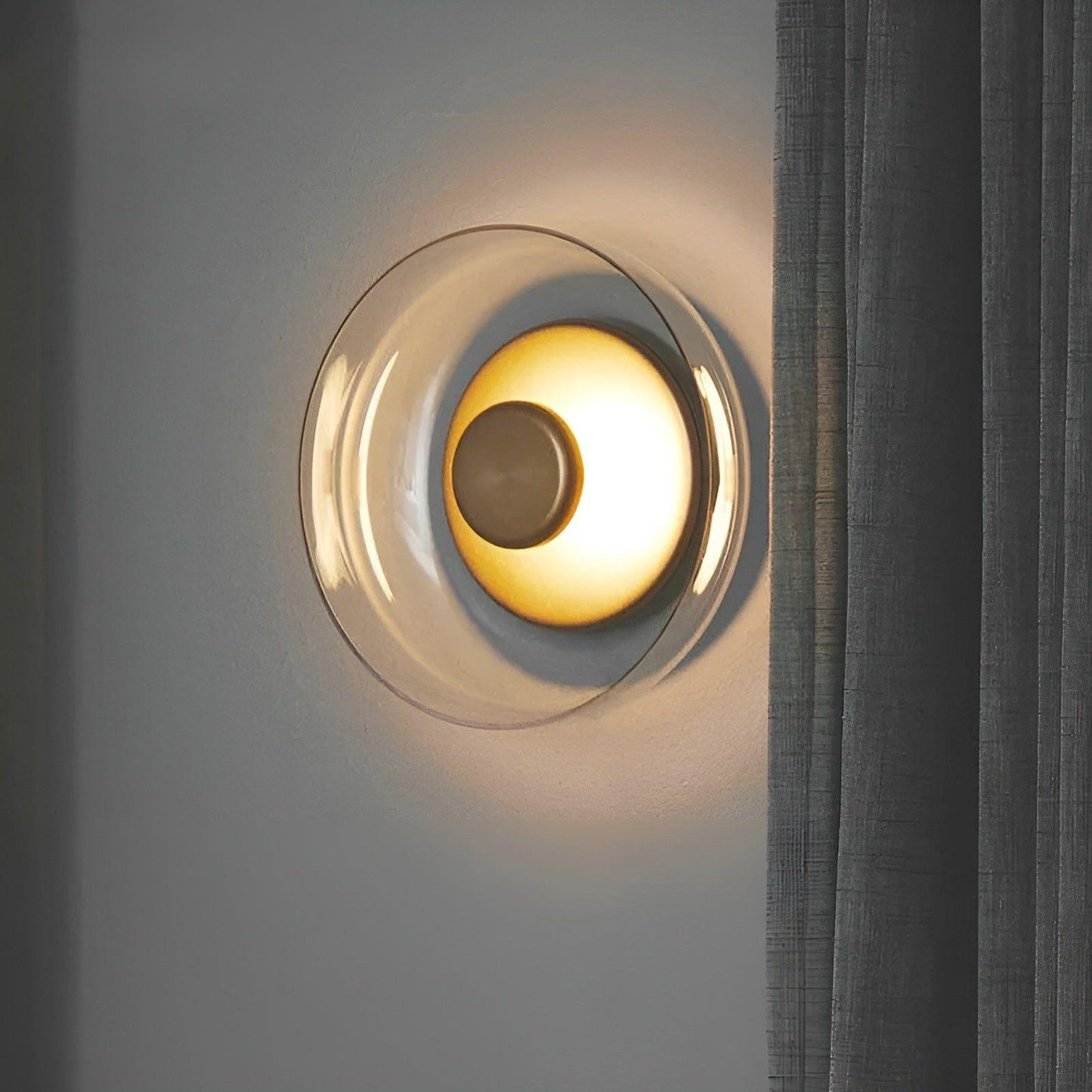 LED-vägglampa i glas – Nordisk design med varmt ljus | Idealisk för hall och vardagsrum